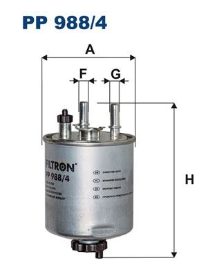 FILTRON PP988.4 Mazot Filtresi Kangoo 08> Laguna Iii 07>15 Latitude 10> 1.5dci 2.0dci