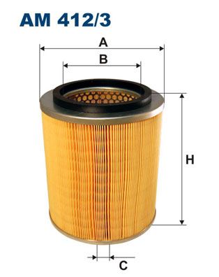 FILTRON AM412.3 Hava Filtresi Kia Bongo K2500 2.5l D4bh Tci 98-03 / Pregio K2700 2.7l J2 Kamyonet 01-04