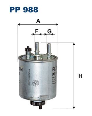 FILTRON PP988 Yakit Filtresi Kangoo Ii 08> 1.5dci Laguna Iii 07>14 1.5dci 2.0dci 3.0dci