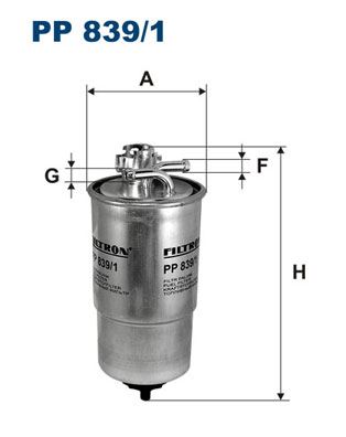 FILTRON PP839.1 Yakit Filtresi Punto-Leon-Toledo Ii-Octavia-Bora-Golf Iv-Passat-Lt 28-35-Lt 28-46 1.9 Tdi