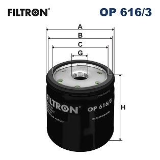FILTRON OP616.3 Yağ Filtresi Vw Golf Vii-Polo V-A3-Octavia 1.2 Tsi-1.4 Tsi 12 >