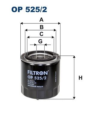 FILTRON OP525.2 Yağ Filtresi Vw Polo Iii 6n2/6v2/6v5 1.9 Sdi 6n2 64hp 08/99-11/01