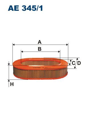 FILTRON AE345.1 Hava Filtresi Mercedes M110 W123 S123 C123 W116 W126