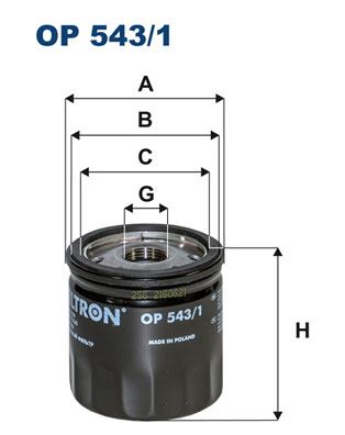FILTRON OP543.1 Yag Filtresi Transit V348-V347-V363-V362 06>14 2.2-2.4 Tdci Boxer Jumper Iii Boxer Jumper Ducato 2.2hdi 06>2.2hdi Op 540/2