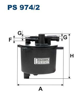 FILTRON PS974.2 Yakit Filtresi 224dt Discovery Sport L550 14> Freelander 2 L359 06>14 R.R Evoque L538 11>19 Jaguar X F Sportbrake X250 12>14 Xf I X250 11>15 Peugeot P407-P508-P607-Citroen C5-C6-C8 2.2 Hdi