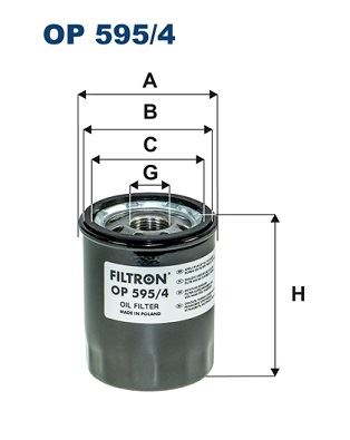 FILTRON OP595.4 Yağ Filtresi Subaru Brz 2.0 12 > Forester 2.0 Awd 08-13