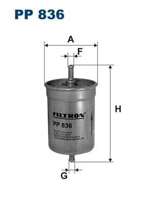 FILTRON PP836 Yakit Filtresi Clio-R9-R11-R19-R21-Safrane-P505-P806-Trafic-Master-Ibiza I -Golf Iii-Malaga