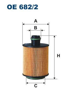 FILTRON OE682.2 Yağ Filtresi Euro5 Doblo 10>Astra J 09>Corsa D-Linea-Punto-Bravo-Alfa 159 09>1.3-1.6jtd-1.9d