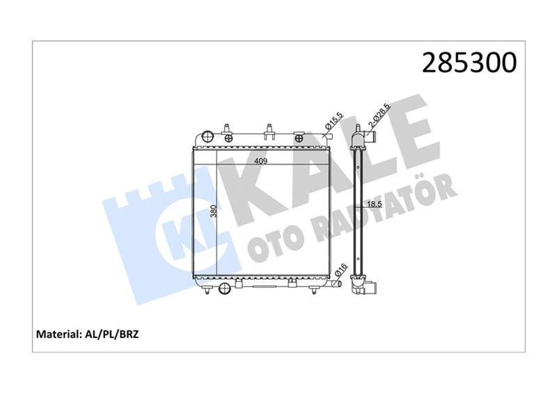 NRF 50430 Su Radyatörü (Brazing) 207/C2/C3