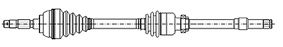 FD-8012 Komple Aks Sag On Ford Transit (Fa_ _) 2.4 Tdci Absli 48 Dis Uzunluk 1059,5mm 2000-2006