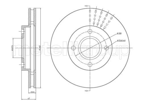 CIFAM 800316 Fren Diski Ön Ford Mondeo 93> Çap: 260mm