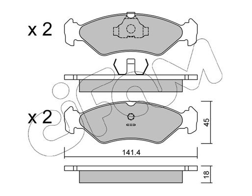 CIFAM 8220730 Fren Balatasi Ford Europe / Ford Lcv Fiesta Iii Gfj : 1.1;1.1i;1.3. Kat;1.4;1.4 Kat;1.8 D / Fiesta