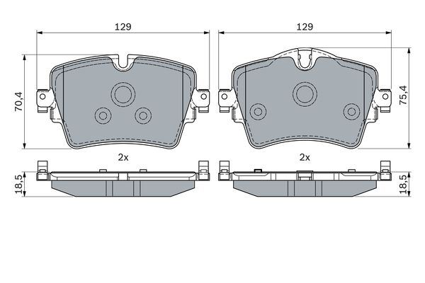 BOSCH 0986494940 Fren Balatasi On Bmw G42 G20 G30 G31 G38 G21 G28 G22 G23 G26 F52 F45 F48 F39 G01 G02 G08