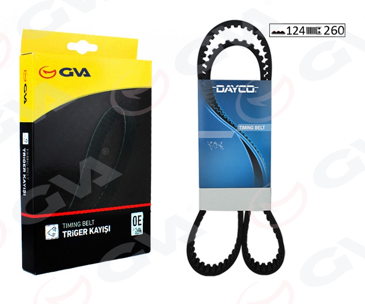 GVA 58124260 Triger Kayişi Eksantrik Kayişi Toyota Corolla 1.3l 4e-Fe Enjeksiyonlu Ee111 99-00 124x260