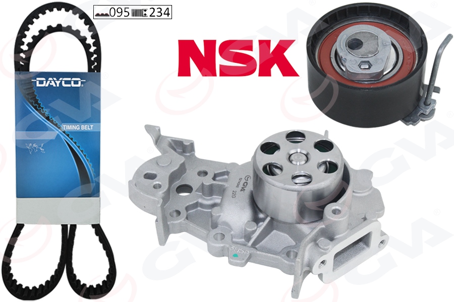 GVA 59WPK1425 Devirdaimli Eksantrik Gergi Kiti 095x234 Renault Clio Ii 98>05 Clio Iii 05>12 Clio Iv 12>19 Kangoo 01> Twingo 01> Modus 04> Logan Ii 08> Sandero 08> 1.2 D4f