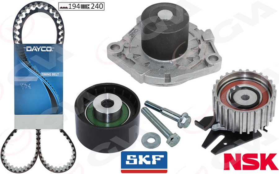 GVA 59WPK2918 Triger Seti-Devirdaimli Fiat Egea 15> Linea 09> Doblo Iii 10> Bravo Ii 07>14 500 L-X 12> Alfa Romeo Giulietta 10> Mito 08>15 Jeep Renegade 14> Opel Combo 12> Suzuki Sx4 S-Cross 13> Vitara 15>1.6d Mt