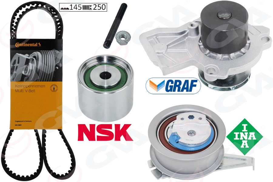 GVA 59WPK7505C Devirdaimli Eksantrik Gergi Kiti Polo-Fabia 14>Ibiza Iv 15>A1 14> Cusa-Cusb-Cyza-Cyzb
