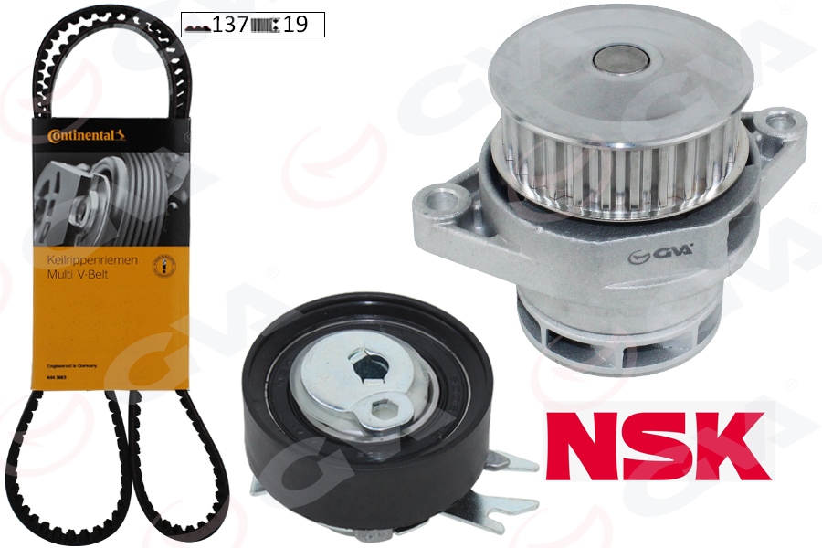 GVA 59WPK7508 Devirdaimli Triger Seti 137x19 Polo 96-00 -Ibiza 1.6 Aea-Aee-Alm