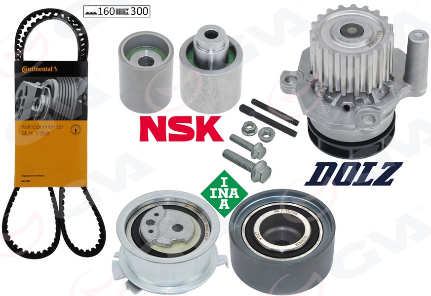 GVA 59WPK7530 Devirdaimli Triger Seti Audi A4-A5-A6-Passat-Tiguan-Superb 2.0 Tdi 10> Cbaa-Cbab-Cbbb-Cbac-Caga-Caha