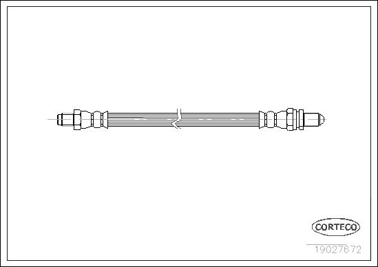CORTECO 19027672 Fren Hortumu Arka Fiesta 96> Uzunluk: 295 Mm