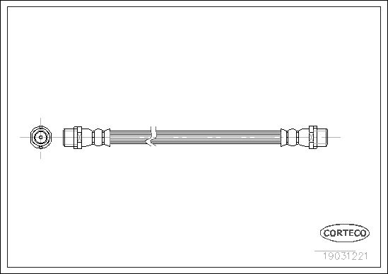 CORTECO 19031221 Fren Hortumu Arka Mercedes Sprinter B904 B905 . Vw Lt 28-46