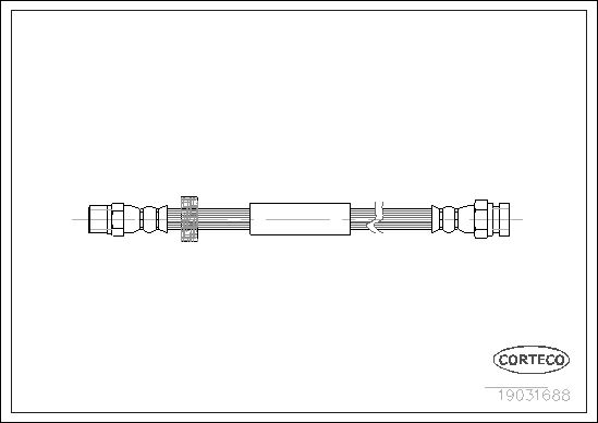 WBH0690 Fren Hortumu Arka Sol-Sag 370mm Ford Galaxy (Wgr) 1995-2006 / Volkswagen Sharan (7m8,7m9,7m6) 1995-2010