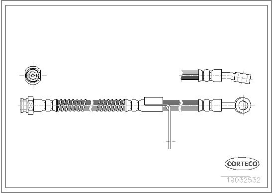 CAV-C900788A Fren Hortumu On (Hyundai  Accent I 94-00) / (Sag On Accent Sedan-Accent I  (X-3) 1.3 94-00)