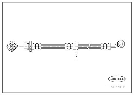 CORTECO 19035116 Fren Hortumu Ön Sol Honda Cr-V 2.0l K20a4 Rd8 Kasa 02-06