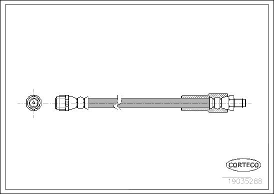 CORTECO 19035288 Fren Hortumu Arka Mercedes Viano W639 03> Vito W639 03>