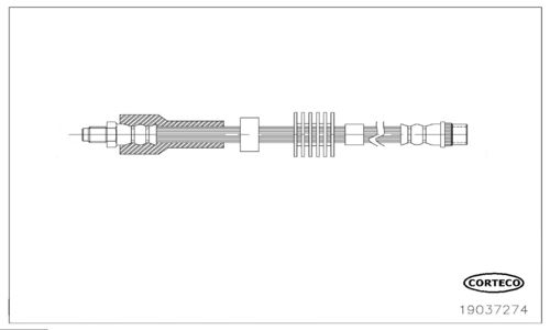 CORTECO 19037274 Ön Fren Hortum Citroen C4 Ii 09>18 Ds4 11>15 Esp Siz Araçlar İçin