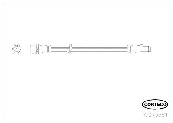 CORTECO 49373681 Fren Hortumu On Mercedes W212 S212 X218 C218