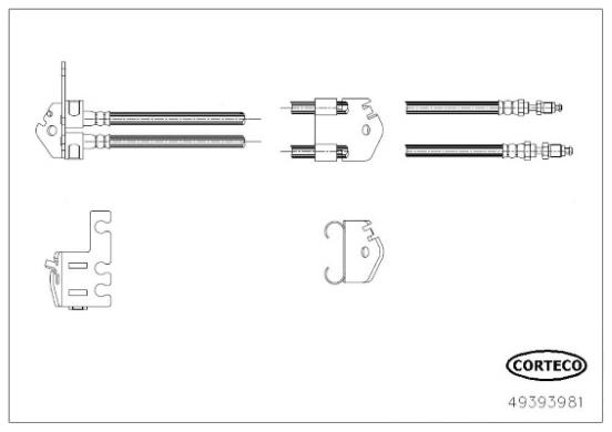 CORTECO 49393981 Fren Hortumu Arka -Abs Bus Taksimatli Transit V347 06>