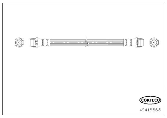 WBH0747 Fren Hortumu Arka Sol-Sag 240mm Chevrolet Aveo (T300) 2011-2014