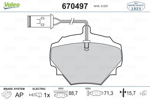 VALEO 670497 Fren Balatasi Arka Defender L316 Discovery I Lj Range Rover I