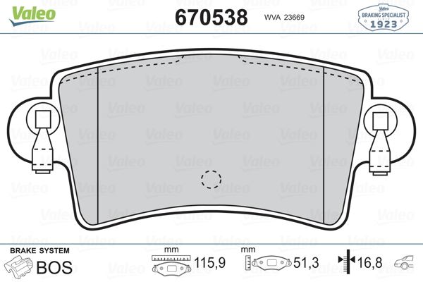 VALEO 9005063 Arka Fren Balatasi Renault Master Ii 01>06 Opel Movano A 01>06