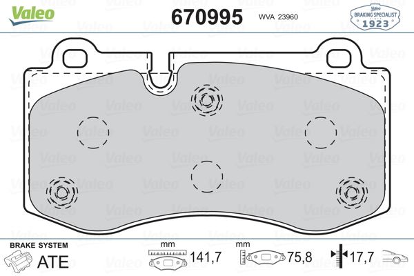 VALEO 670995 Fren Balatasi On Mercedes W211 S211 C219 W221 C216 R230