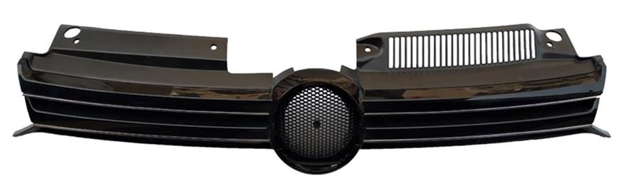 GKL 290868 Ön Panjur Çift Krom Çizgili Parlak Siyah Golf6 2009-2013