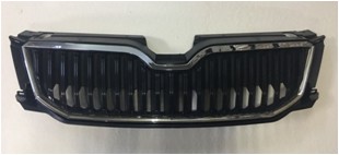 PRO-A 290826 On Panjur Krom Cerceve Ust Plastik Birlikte Mat Siyah Komple Octavia 2013-2018