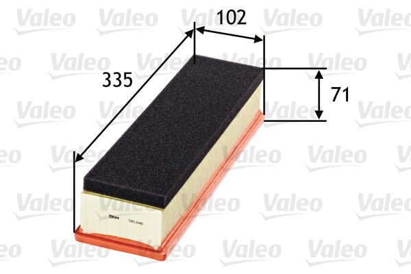VALEO 585049 Hava Filtresi Partner-Berlingo 1.4-1.6 16v 96- -C2- C3 1.4-1.4i-1.4 16v 02- -P207 1.4-1.4 16v 06- 1.6 Tu5jp4