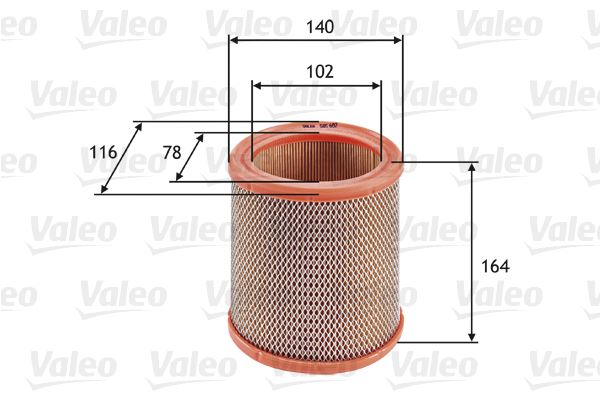 VALEO 585602 1444.85 Hava Filtresi P106 1.1 1.4 1.6 91 >96>306 94-01 205 89-98 309 405 Ax Bx Xsara 97-00