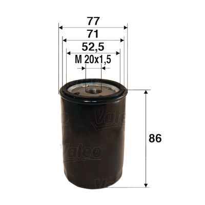 VALEO 586002 Yağ Filtresi Astra L-Corsa F-Combo E-Crossland-106-206-207-208-2008-301-306-307-308-3008-406-407-508 -5008-Partner-Expert-Berlingo-Jumpy-C3-C4-C5-Boxer-Jumper-Ducato-Ds3-4 1.2 Puretech 1.9-2.0-2.2 Hdi