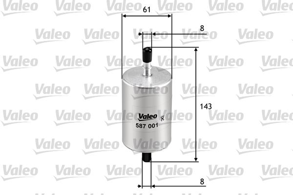 VALEO 587001 Yakit Benzin Filtresi P106-P206-P207-P208-P301-P306-P307-P308-P406-P407-P508-P2008-P3008-P5008-C2- C3-C4-C5-C-Elysee-Partner-Berlingo-Expert 1.0-1.1-1.4-1.6 Thp-Vti Clio-Kangoo-Laguna-Megane-Trafic-G