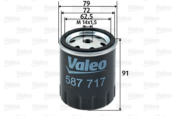 VALEO 587717 Yakit Filtresi Mercedes Om615 Om616 Om617 W123 S123 C123 W460