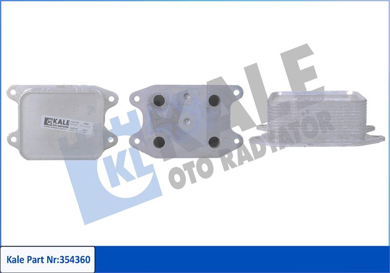 KALE 354360 Yağ Soğutucusu Vw-Skoda-Seat-Audi 13> Golf7-Tiguan-A1-A3-Leon Chpa-Cjza-Cjzb-Czca-Czcb 1.2 Tsi-1.4 T Si