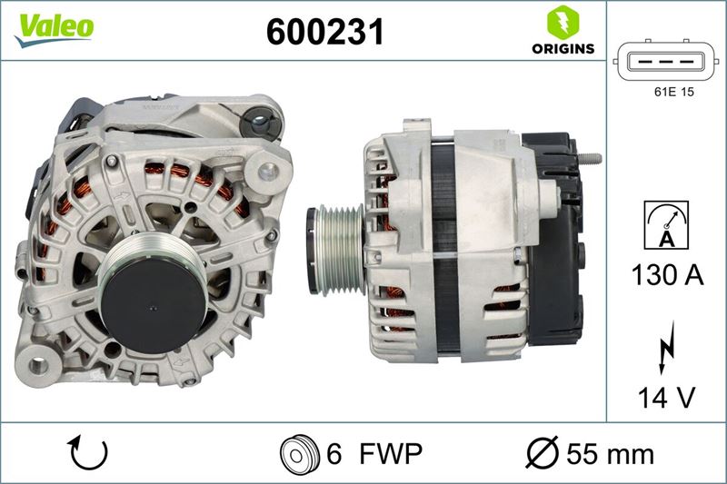 VALEO 600231 Alternatör Hyundai Tucson 2.4 14--Santa Fe-Optima
