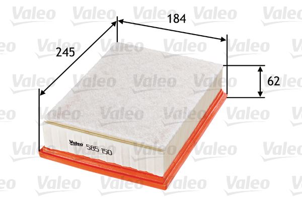 VALEO 585150 Hava Filtresi Peugeot P307 04>09 P308 08>12 Citroen C4 04>11 1.8-2.0 16v