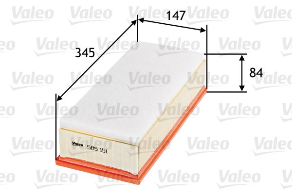 VALEO 585151 Hava Filtresi Peugeot Expert Ii-P807-Jumper Ii-Jumpy Ii-C8-Scudo Ii-Ulysse Ii-Proace 2.0 Hdi-Jtd