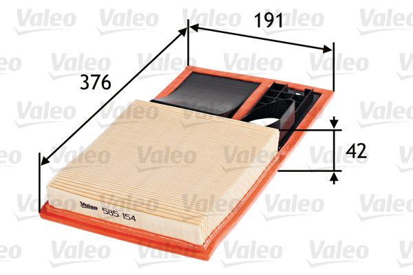 VALEO 585154 Hava Filtresi Golf V-Vi-Caddy Iii 1.4-Polo 1.4 16v 06>Fabia-Octavia 1.4-Ibiza V 1.4-1.6