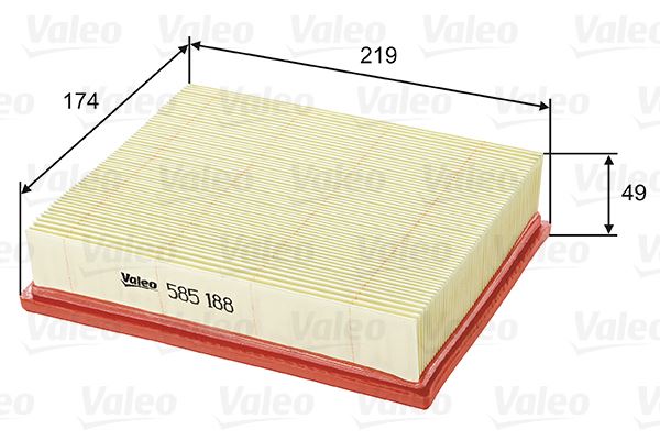 VALEO 585188 Hava Filtresi Mercedes M266 W169 W245
