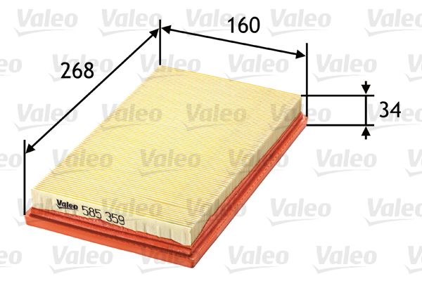 VALEO 585359 Hava Filtresi Toyota Corolla Liftback 1.4i-1.6vvti